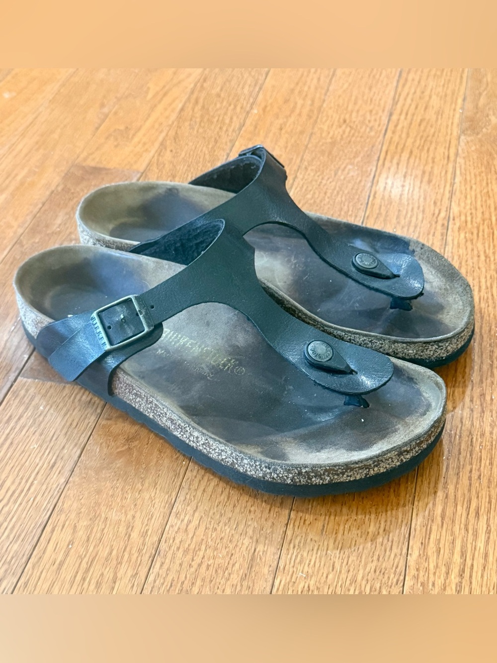 Birkenstock Women's 38 7-7.5 Gizeh Thongs Sandals Birko-Flor Cork Footbed Boho